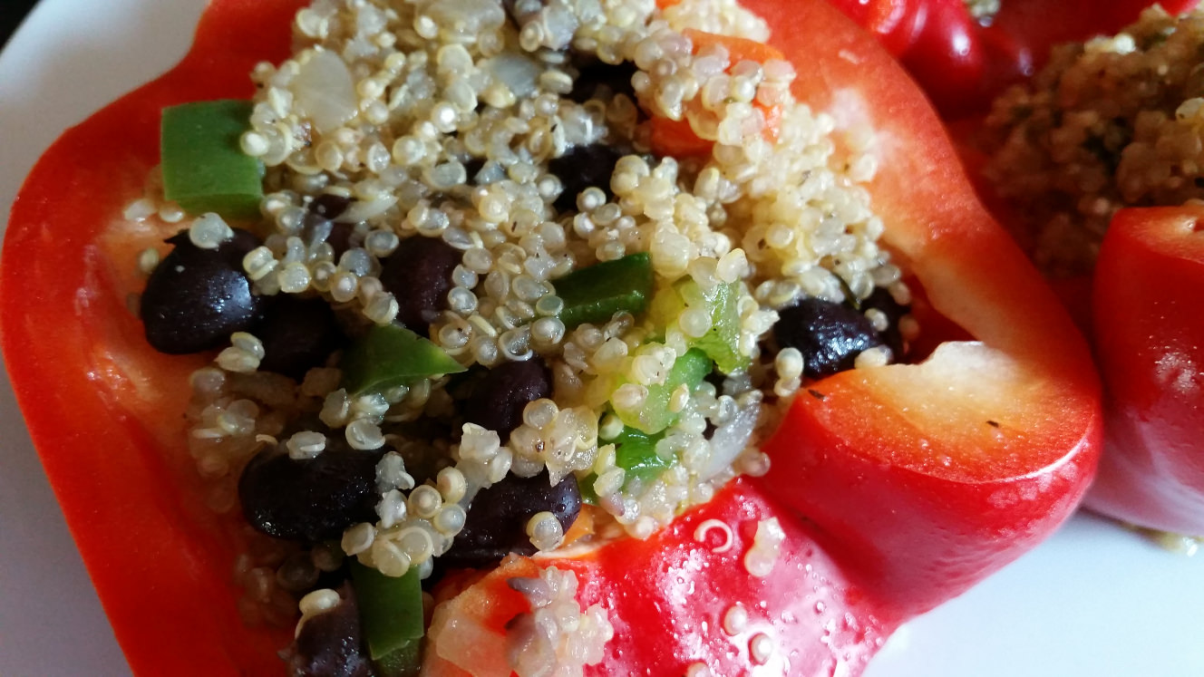 Quinoa-Black-Bean Stuff Peppers 1