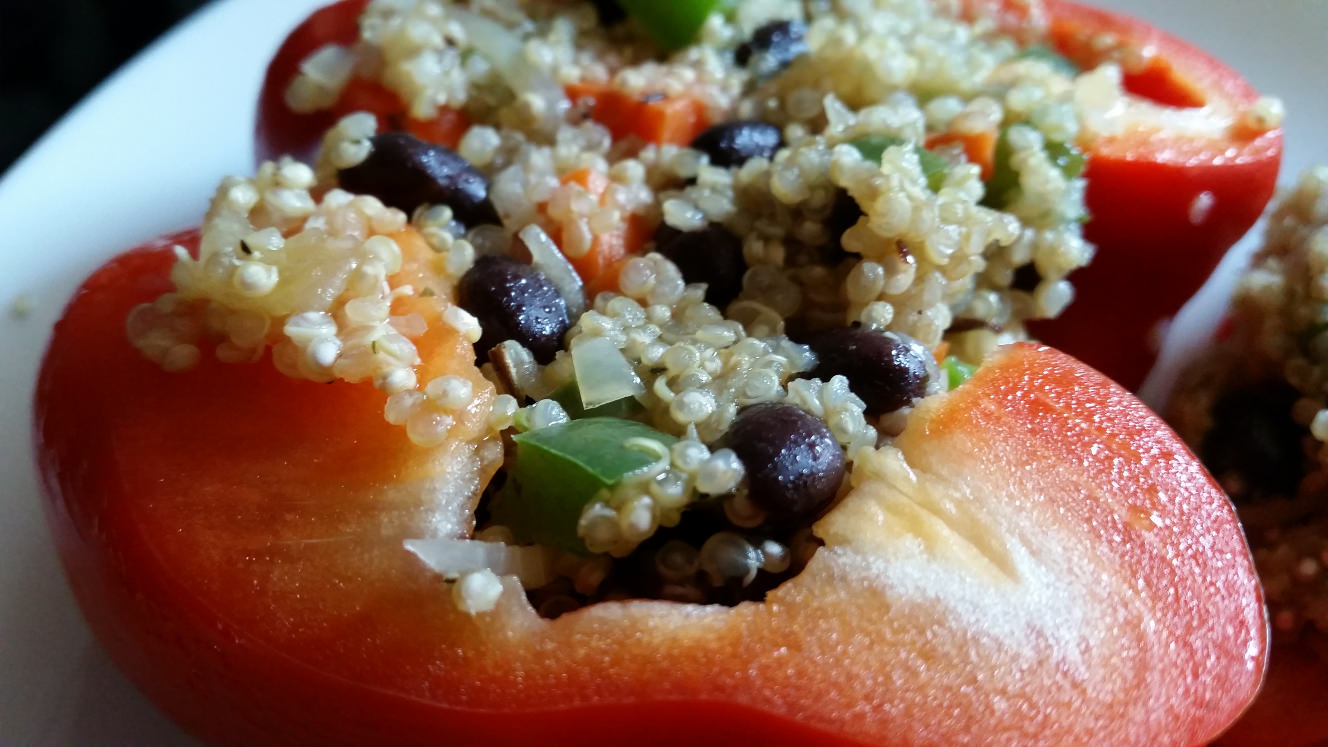 Quinoa-Black-Bean Stuff Peppers 2